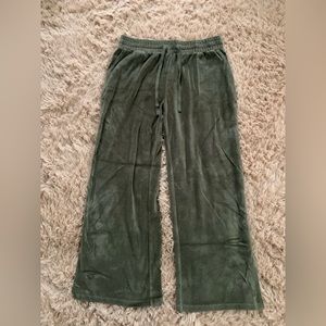 JoyLab Velour Wide Leg Sweatpants with Slits Size Large